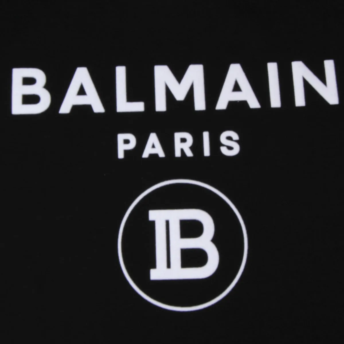 Balmain Kids Black and White Logo T-Shirt