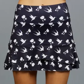 Bird Mid Print Skort