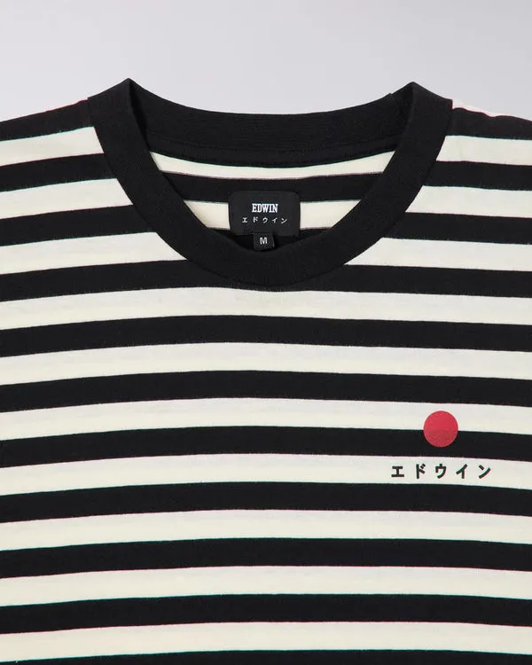 Edwin Basic Stripe T-Shirt - Black