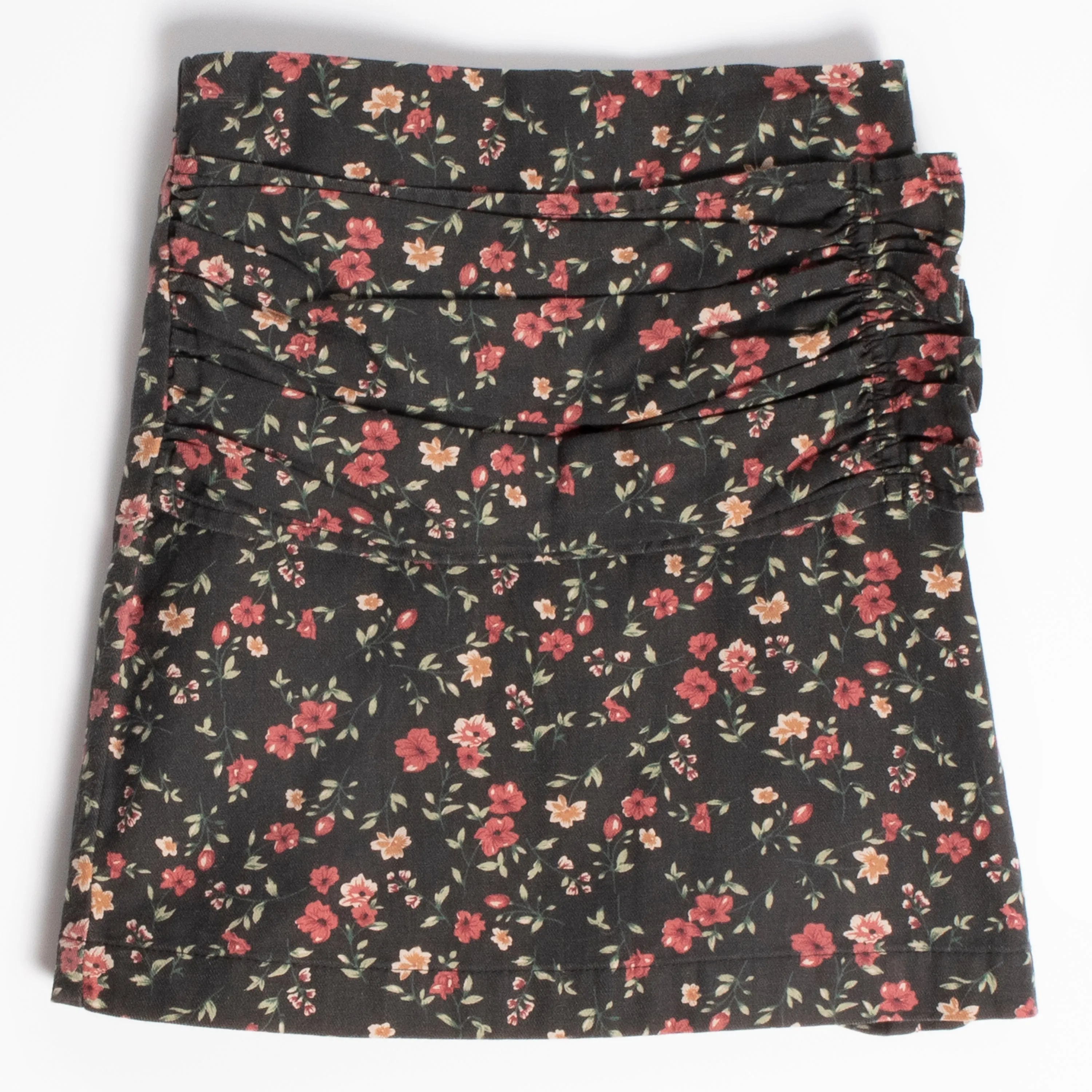 Floral Ruffle Wrap Skirt