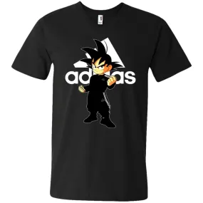 Goku Treding Adidas White T-shirt Men V-Neck T-Shirt