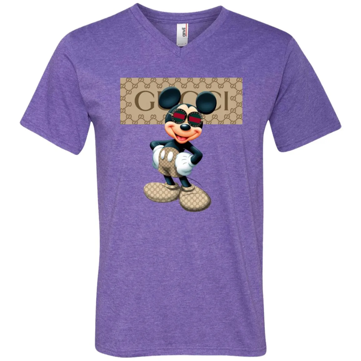 Gucci Mickey Gift Birthday T-shirt Men V-Neck T-Shirt