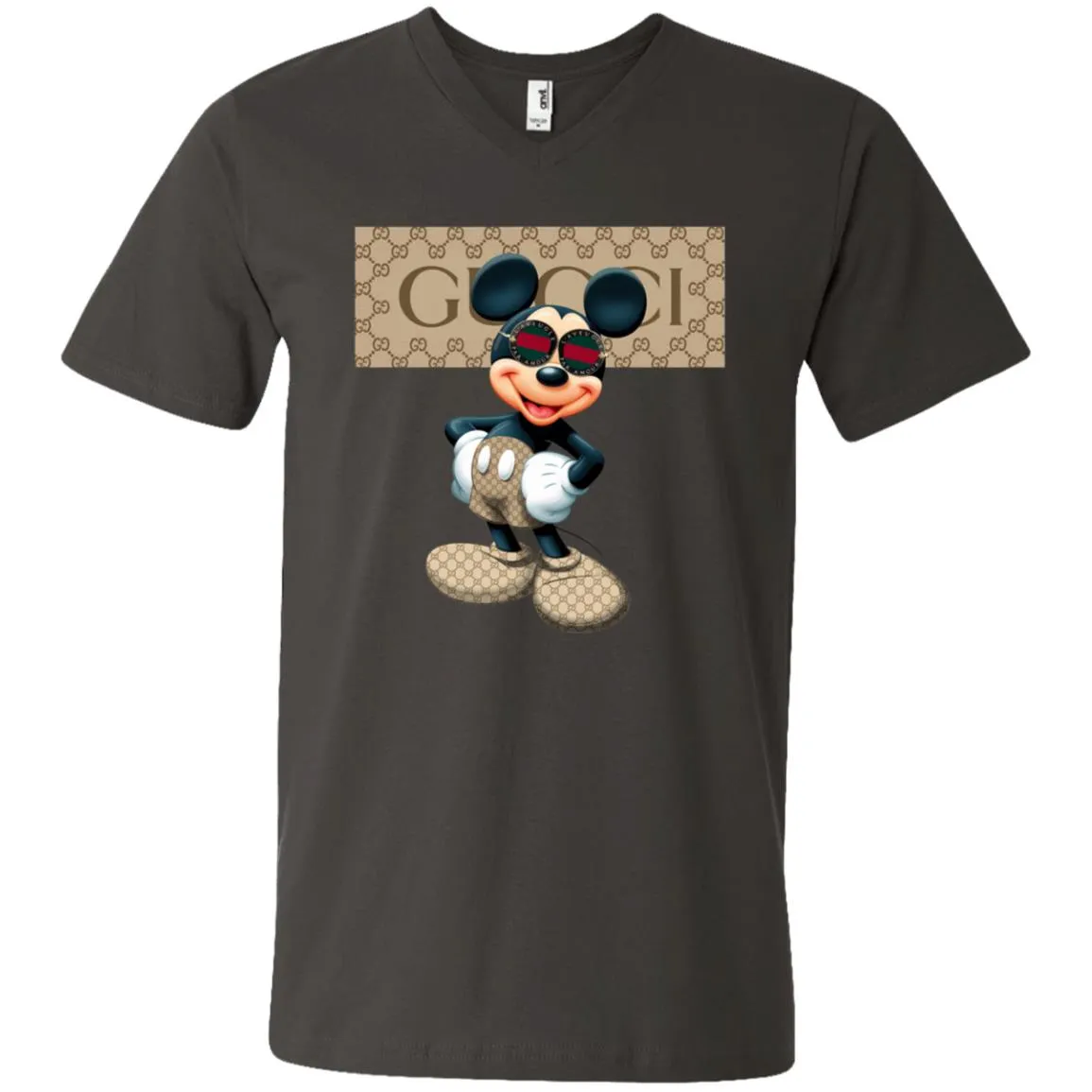 Gucci Mickey Gift Birthday T-shirt Men V-Neck T-Shirt